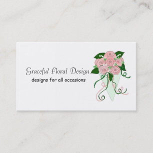 Elegantes Blumendesign Visitenkarte
