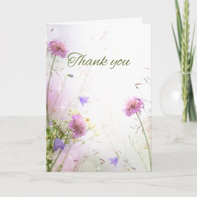 Elegantes Blumengedenkmal Dankeschön-Karte Dankeskarte (Vorderseite)
