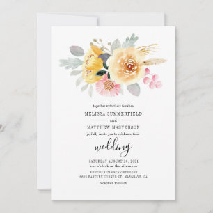 Elegantes Blumengeflecht, Botanische Hochzeit Einladung