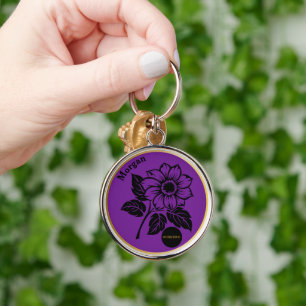 Elegantes Blumengeschenk zur persönlichen Abstinen Schlüsselanhänger