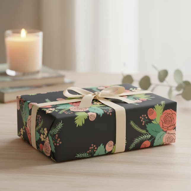 Elegantes Blumengeschenksortiment Geschenkpapier Set (Elegant Floral Gift Wrap Assortment)
