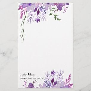 Elegantes Blumengeschoss Briefpapier