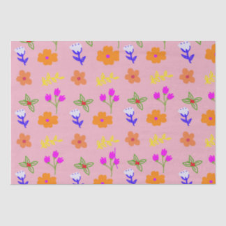 Elegantes Blumengewebe - HandGezeichnet Blume Pa Seidenpapier