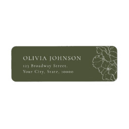 Elegantes Blumengrün Rücksendesiegel