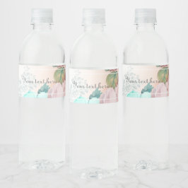 Elegantes Blumengrün Wasserflasche