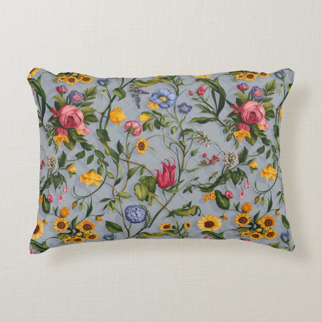 "Elegantes Blumenkissen, kundenspezifische Wohnges Dekokissen (Vorderseite)