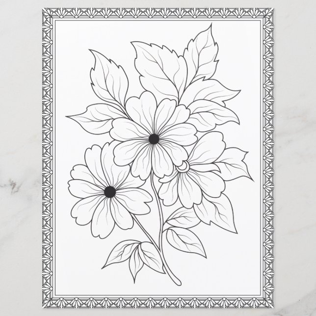 Elegantes Blumenkolorpapier (Vorderseite)