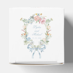 Elegantes Blumenkraut-Wappen Monogram Wedding Geschenkschachtel