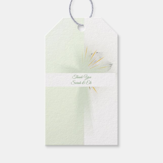 Elegantes Blumenkreuz Geschenkanhänger (Vorderseite)