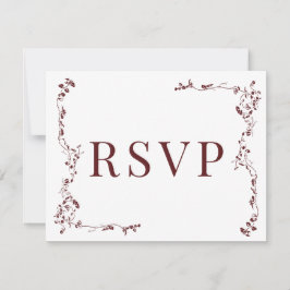 Elegantes Blumenleaf Classic Wedding RSVP