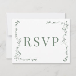 Elegantes Blumenleaf Classic Wedding RSVP