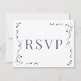 Elegantes Blumenleaf Classic Wedding RSVP