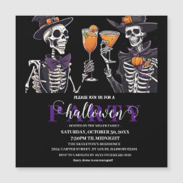 Elegantes Blumenmoor Erwachsene Halloween-Party Ei Magneteinladung