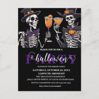 Elegantes Blumenmoor Erwachsene Halloween-Party Ei Postkarte