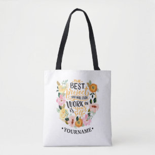 Elegantes Blumenmotivationsangebot Tasche