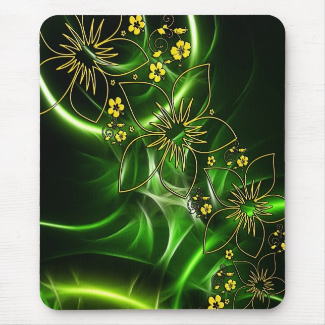 Elegantes BlumenMousepad Mousepad (Vorne)