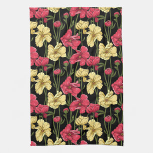 Elegantes Blumenmuster 2 Küchentuch