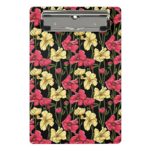 Elegantes Blumenmuster 2 Mini Klemmbrett