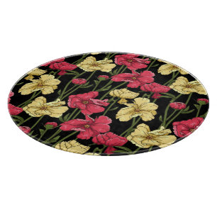 Elegantes Blumenmuster 2 Schneidebrett