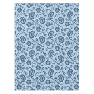Elegantes Blumenmuster auf hellblauem Hintergrund Tischdecke