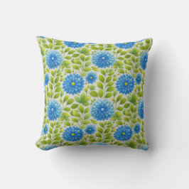 Elegantes Blumenmuster Botanisches Muster Kissen