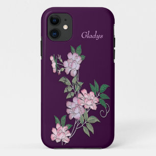 Elegantes Blumenmuster der empfindlichen iPhone 11 Hülle