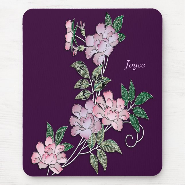 Elegantes Blumenmuster der empfindlichen Mousepad (Vorne)