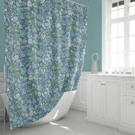 Elegantes Blumenmuster Duschvorhang