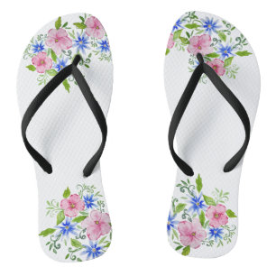 Elegantes Blumenmuster Flip Flops
