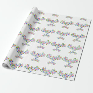 Elegantes Blumenmuster Geschenkpapier
