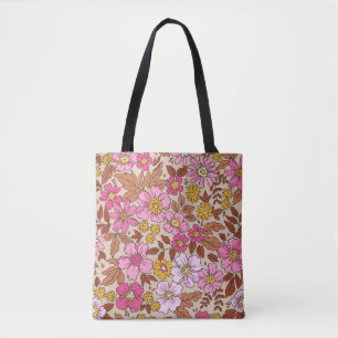 Elegantes Blumenmuster in kleinen Hand gezeichnet Tasche