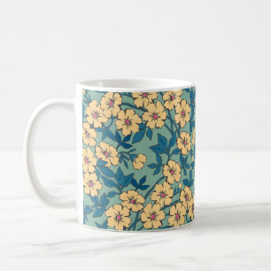 Elegantes Blumenmuster in kleiner Hand gezeichnet Kaffeetasse
