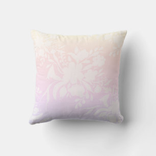 Elegantes Blumenmuster in Pastellfarben Kissen