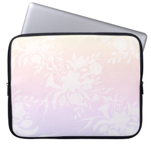Elegantes Blumenmuster in Pastellfarben Laptopschutzhülle