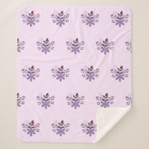 Elegantes Blumenmuster lila violett grau