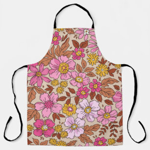 Elegantes Blumenmuster mit kleinen handgezeichnete Schürze