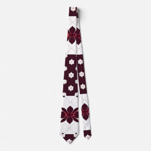 Elegantes Blumenmuster mit Lotus und Blüte Krawatte