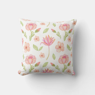 Elegantes Blumenmuster mit rosa Pfingstrosen und L Kissen
