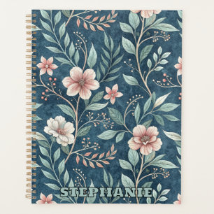 Elegantes Blumenmuster mit rosa und cremefarbenen  Planer