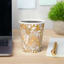 Elegantes Blumenmuster. Pappbecher