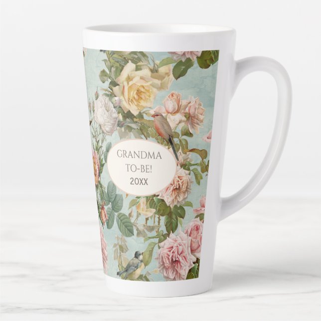 Elegantes Blumenmuster Rose Estival Jazz Milchtasse (Rechts)