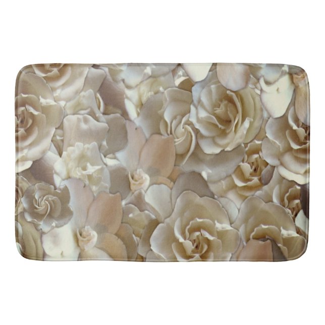Elegantes Blumenmuster-Rose Petal-Muster Badematte (Vorderseite)