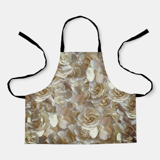 Elegantes Blumenmuster-Rose Petal-Muster Schürze (Vorderseite)