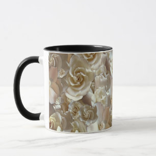 Elegantes Blumenmuster-Rose Petal-Muster Tasse