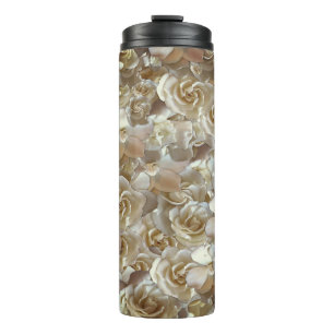 Elegantes Blumenmuster-Rose Petal-Muster Thermosbecher