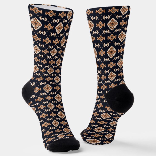 Elegantes Blumenmuster Socken (Gewinkelt)