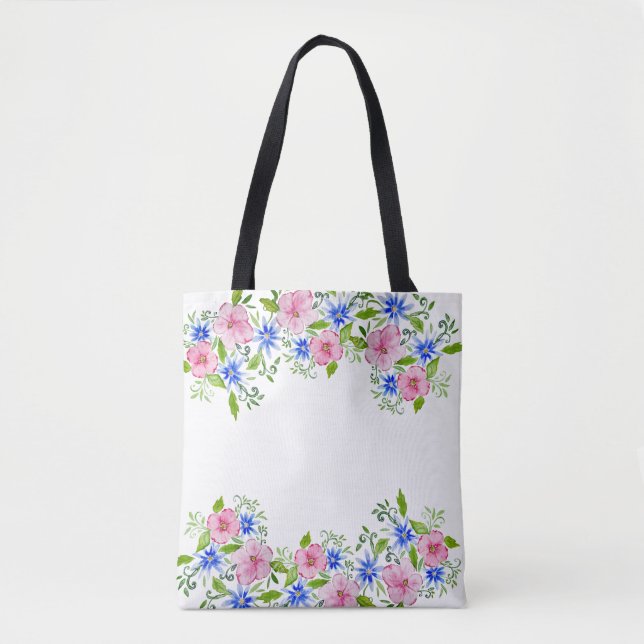 Elegantes Blumenmuster Tasche (Vorderseite)