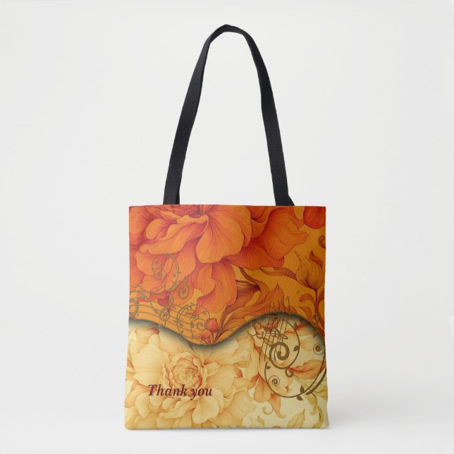 Elegantes Blumenmuster Tasche (Vorderseite)