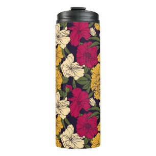 Elegantes Blumenmuster Thermosbecher