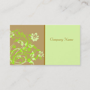 Elegantes Blumenmuster Visitenkarte